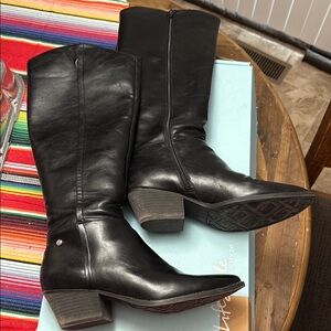 Life Stride Black Leather Knee-High Boots